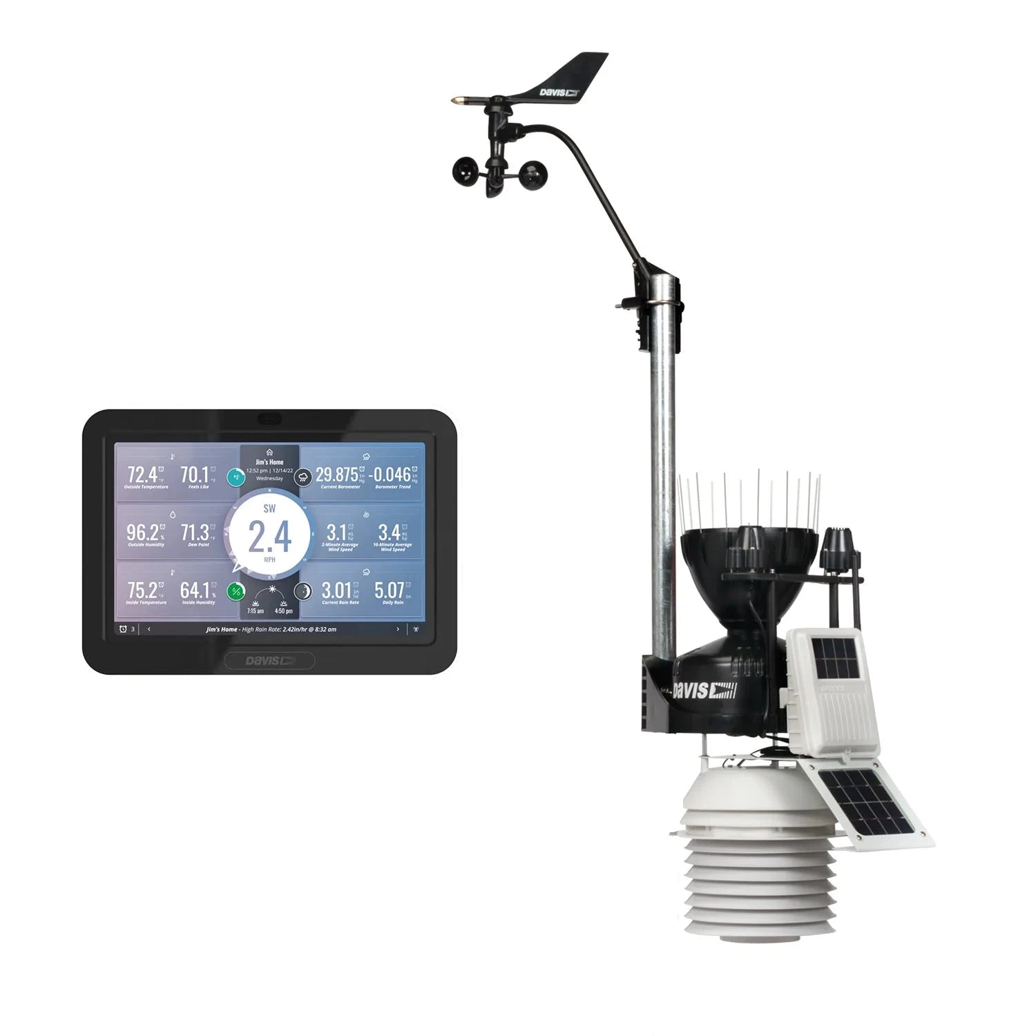 Davis Vantage Pro2 Weather Station with 24 Hr FARS, Solar, UV & WeatherLink Console 6263UK