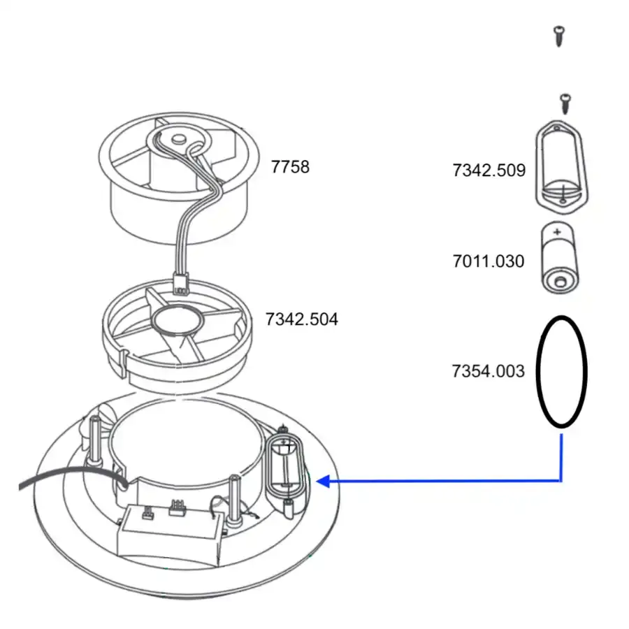 Davis FARS Battery O Rings (set of 2) 7354.003_weatherspares_co_uk