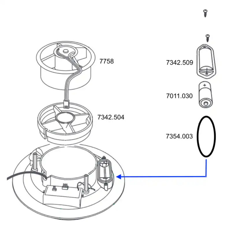 Davis FARS Battery O Rings (set of 2) 7354.003_weatherspares_co_uk