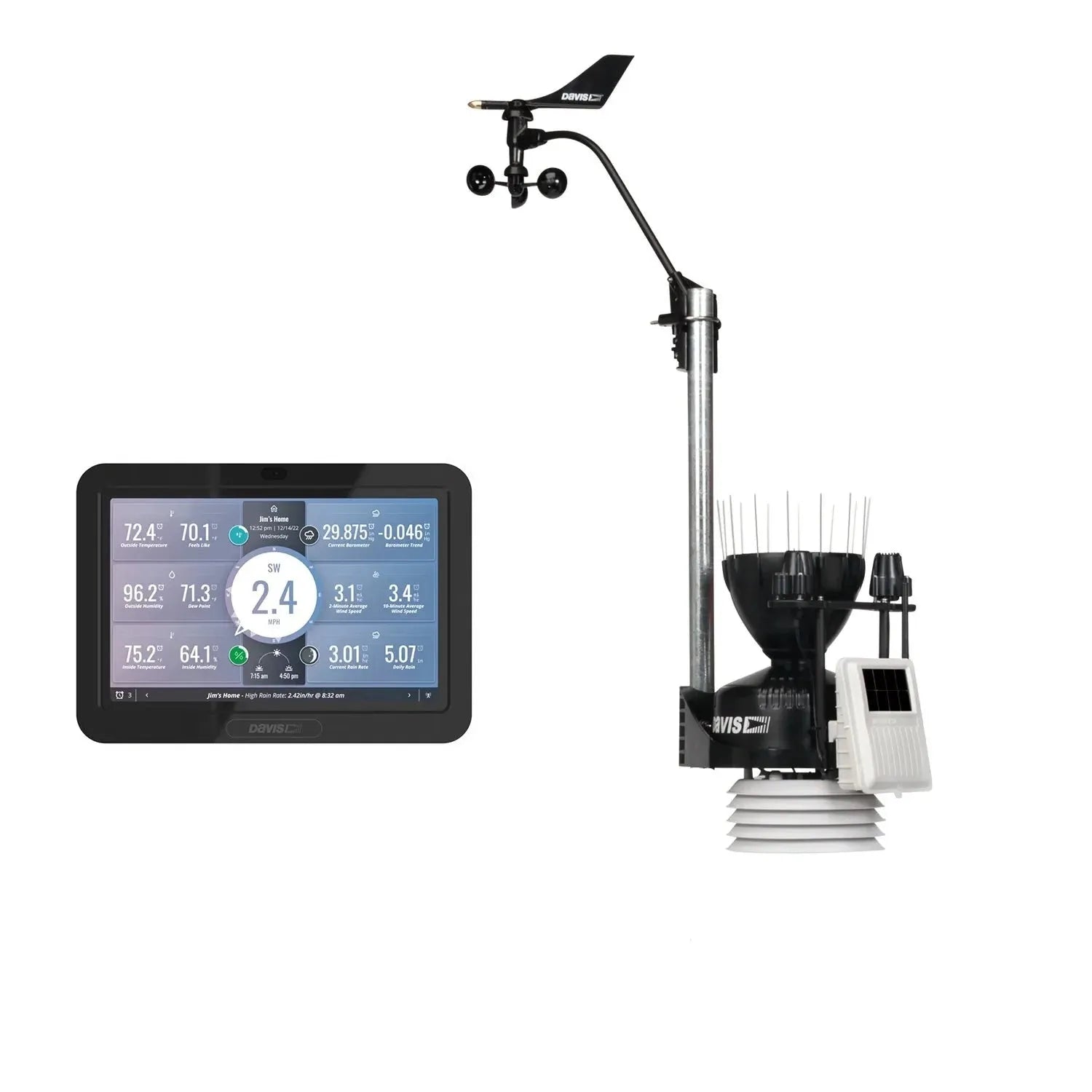 Davis Vantage Pro2 Weather Station with Solar, UV & WeatherLink Console 6262UK_weatherspares_co_uk