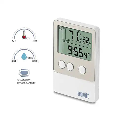 Ecowitt DS102 USB Temperature & Humidity Data Logger_weatherspares_co_uk