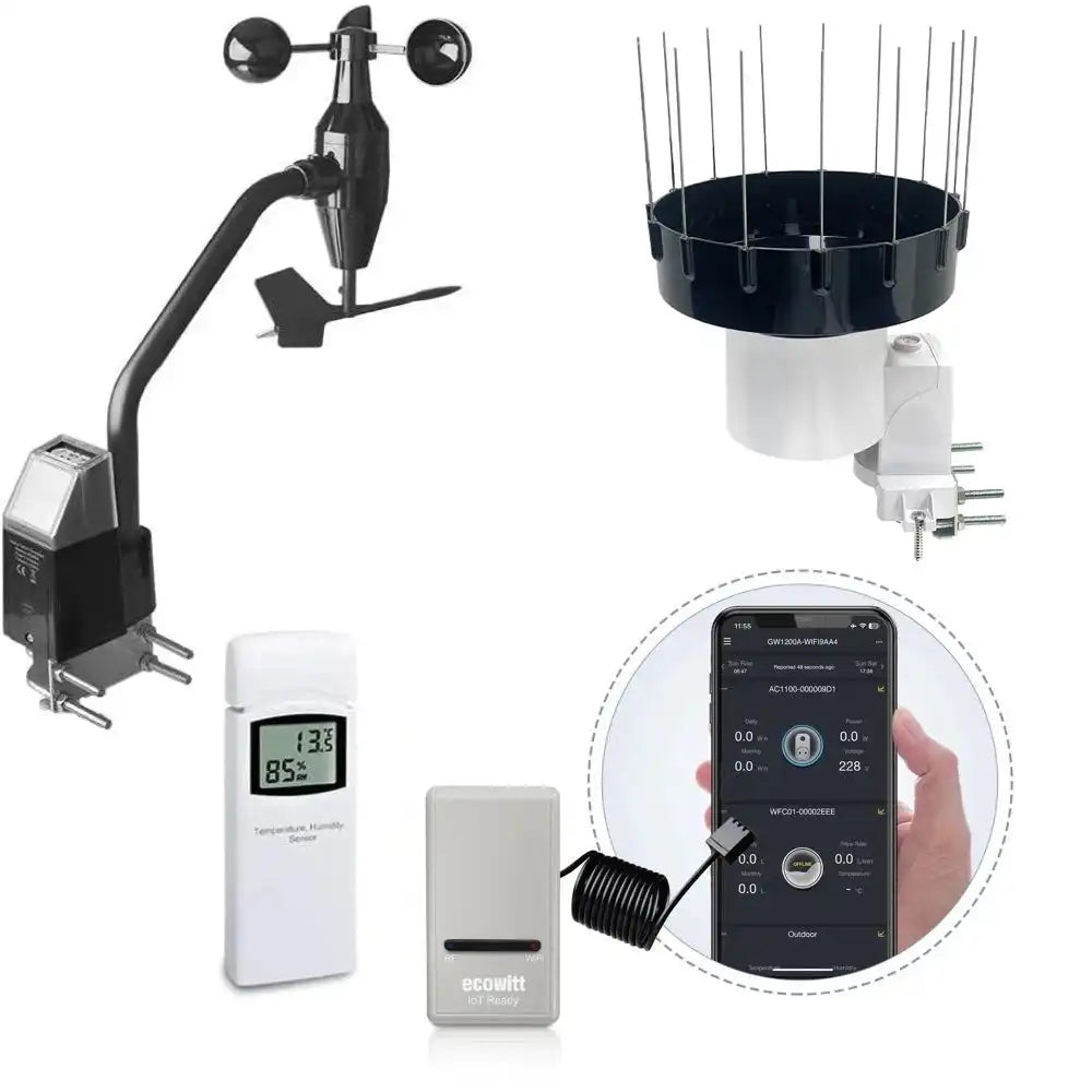 Ecowitt GW1202 with WiFi IoT Gateway & 3 Outdoor Sensors_weatherspares_co_uk