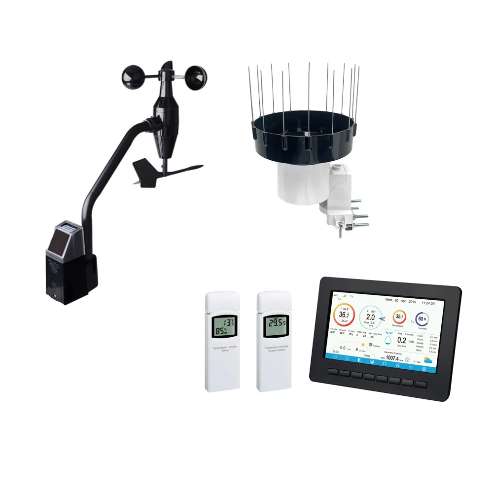 Ecowitt HP2552 with 7" TFT Display & 3 Outdoor Sensor Weather Station
