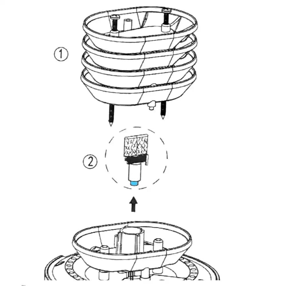 Ecowitt Temperature & Humidity Sensor (Blue - type 3)_weatherspares_co_uk