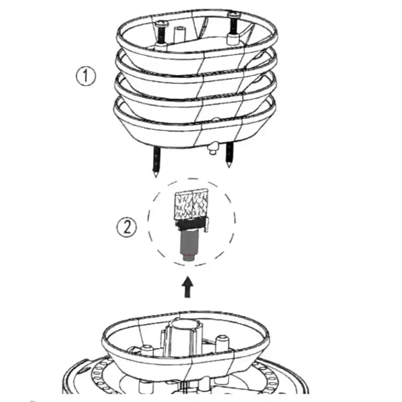 Ecowitt Temperature & Humidity Sensor for Sonic Anemometer (Black - type 2)_weatherspares_co_uk