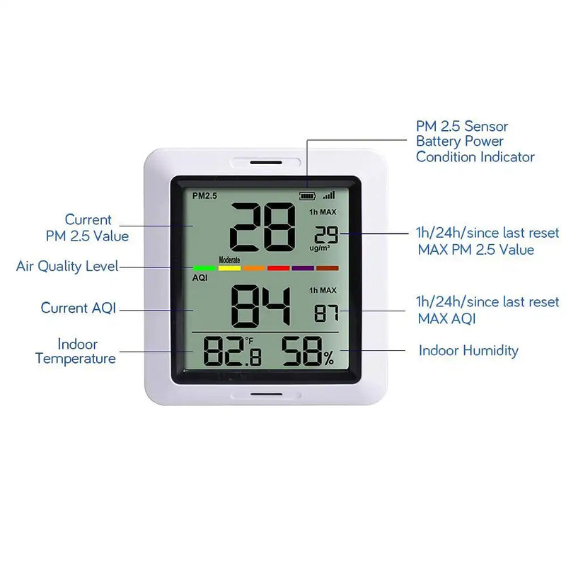 Ecowitt WH0290 Outdoor Air Quality Monitor with PM2.5 Sensor_weatherspares_co_uk