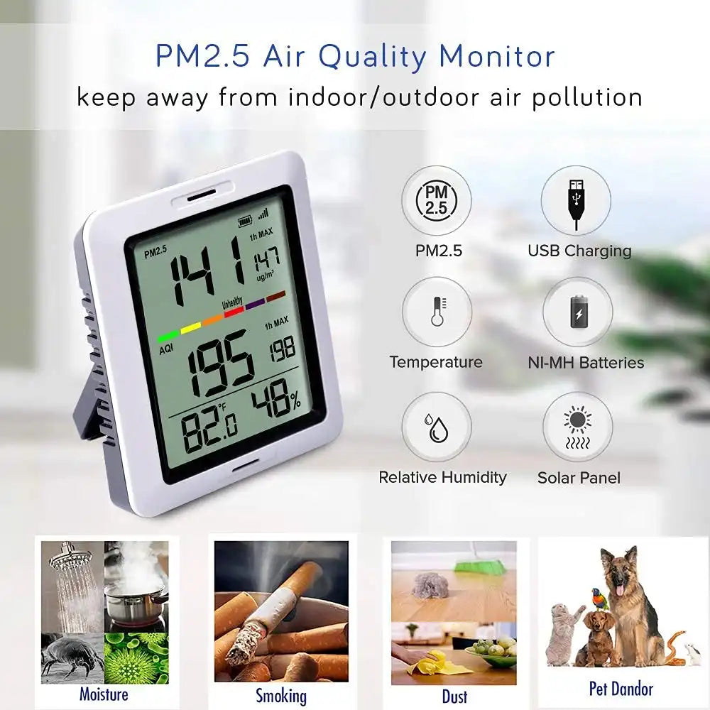 Ecowitt WH0290 Outdoor Air Quality Monitor with PM2.5 Sensor_weatherspares_co_uk
