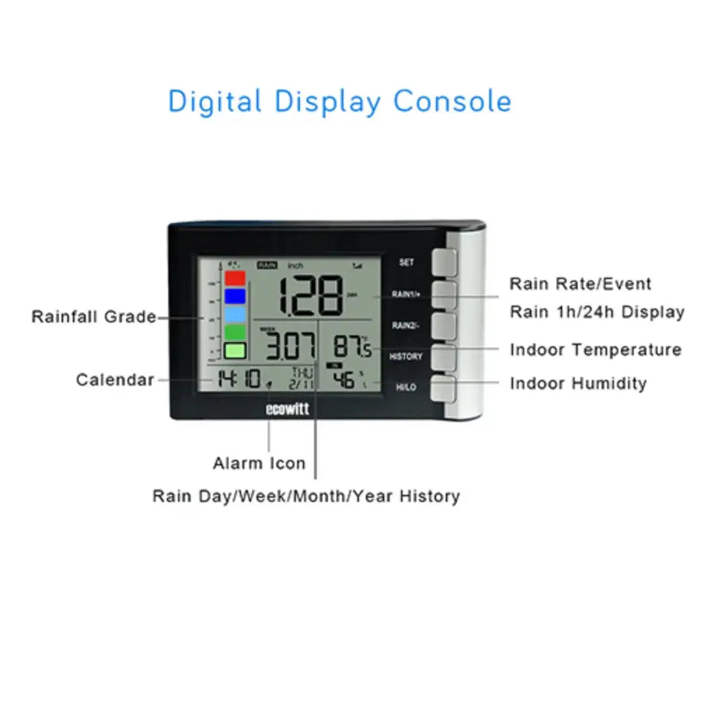 Ecowitt WH5360H with Digital Display & Self Emptying Rain Gauge_weatherspares_co_uk