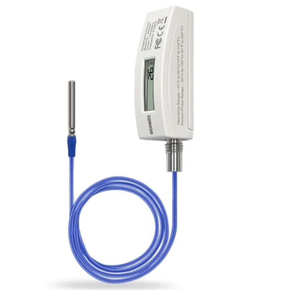 Ecowitt WN34D IP65 Liquid Extended Reading Temperature Sensor_weatherspares_co_uk