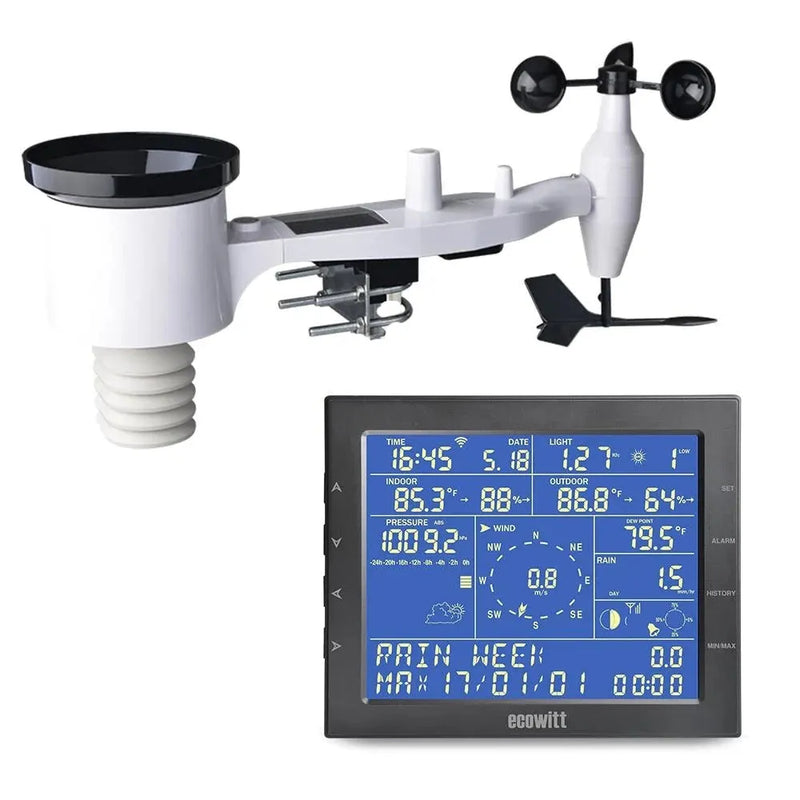 Ecowitt WS2320 Mono Display with USB, WiFi & 7-in-1 Sensor Weather Station_weatherspares_co_uk