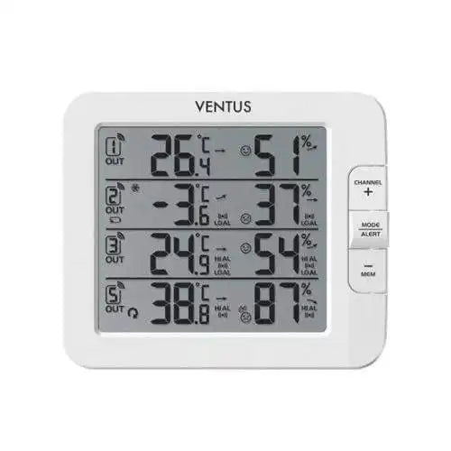 Ventus W210 Temperature Monitor with 3 sensors_weatherspares_co_uk